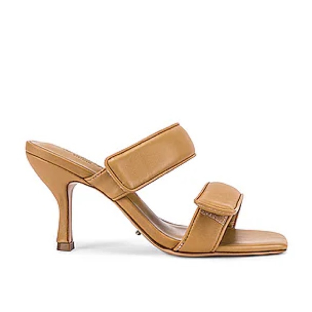 Tony Bianco Bounty Mule Kitten Heels in Honey Sheep Nappa Size 8.5